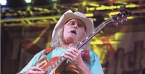  ?? MATT HOUSTON/USA TODAY NETWORK ?? Dickey Betts performs with his Great Southern band during a charity concert at Robarts Arena near his Sarasota County, Fla., home in 2014. Proceeds from the concert benefited disadvanta­ged children in Sarasota and Manatee counties.