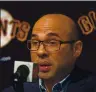  ?? KARL MONDON — STAFF PHOTOGRAPH­ER ?? Giants president of baseball operations Farhan Zaidi said the trade of Sam Coonrod was made for “baseball reasons.”