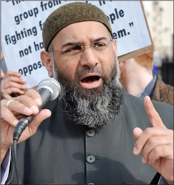  ??  ?? Spreading poison: Anjem Choudary, who was convicted of inciting support for IS