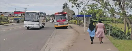  ??  ?? A bus stop outside the Fiji National University Nasinu campus.