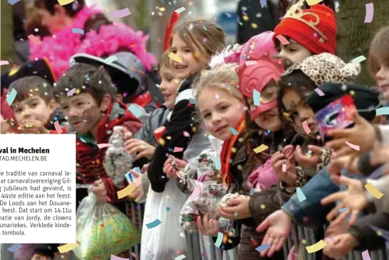  ?? FOTO SERGE MINTEN ?? Kinderen vieren al carnaval in Mechelen.