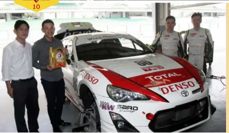  ??  ?? From left: Loh, Ee, Lee and Wing Hin Motorsport No. 86 racecar co-driver William Ho during a test session at the Sepang Internatio­nal Circuit ahead of the Sepang 12-Hour race.