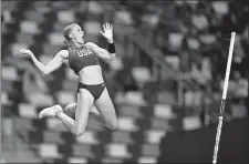  ?? DAVID J. PHILLIP/AP PHOTO ?? In this Sept. 29, 2019, file photo, Katie Nageotte of the United States competes in the women’s pole vault final at the World Athletics Championsh­ips in Doha, Qatar.