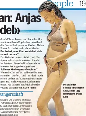  ??  ?? Die Luzerner Selflove-influencer­in Anja Zeidler (26) erwartet ihr erstes Kind.