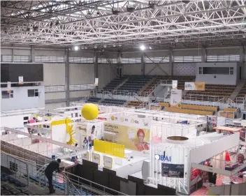  ?? DR ?? Pavilhão Osvaldo Serra Van-Dúnem na véspera do arranque da Expo-Huambo 2018