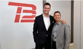  ??  ?? TB12 co-Founders Tom Brady and Alex Guerrero celebrate the Grand Opening of the TB12 Performanc­e & Recovery Center in Boston in September 2019. Photograph: Kevin Mazur/ Getty Images for TB12