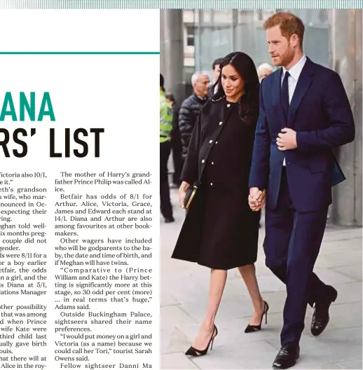  ?? EPA PIC ?? Prince Harry and Meghan arrive at the New Zealand embassy in London on Tuesday to lay flowers in memory of the Christchur­ch terror attack victims.