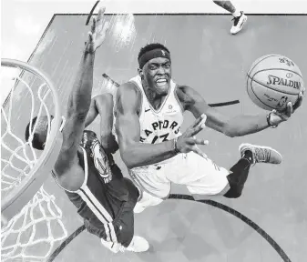  ?? Gregory Shamus / Getty Images ?? Toronto’s Pascal Siakam, who didn’t play basketball until he was nearly 18 years old, lit up Golden State for 32 points as the Raptors took Game 1 of the NBA Finals.