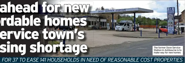  ??  ?? The former Dove Service Station in Ashbourne is to make way for new homes