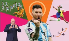  ?? Composite: Guardian Picture Desk ?? Argentina v Netherland­s; Gianni Infantino; Lionel Messi; Richarliso­n.