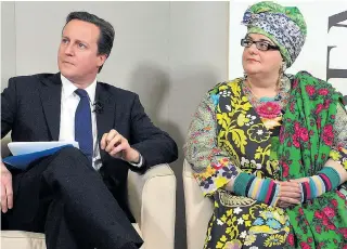  ??  ?? Prime Minister David Cameron with Kids Company founder Camila Batmanghel­idjh