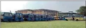  ?? PIC/MPOST ?? The requisitio­ned vehicles on standby for the polls