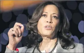  ?? Gerald Herbert Associated Press ?? SEN. KAMALA HARRIS, shown last week in New Orleans, says the Mueller investigat­ion contains “a lot of good evidence pointing to … obstructio­n of justice.”