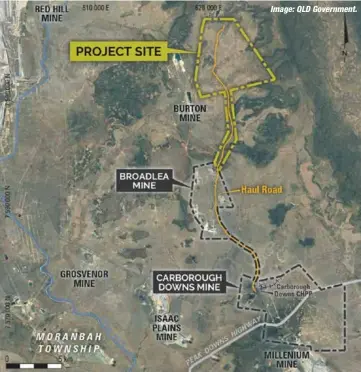  ?? Image: QLD Government. ?? The location of the recently approved Ironbark No.1 project.