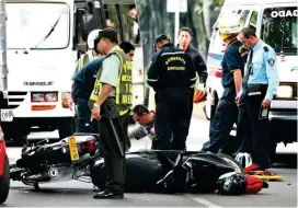  ?? FOTO JUAN A. SÁNCHEZ ?? Los índices de accidental­idad son altos. Los motociclis­tas siguen sumando la mayor cantidad de muertos.