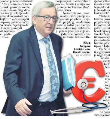  ?? REUTERS/FOTOLIA ?? Čelnik Europske komisije JeanClaude Juncker