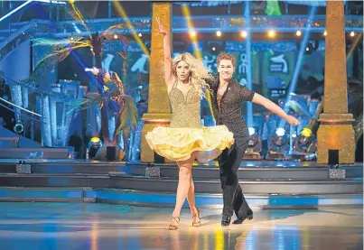  ?? Picture: PA. ?? Mollie King and AJ Pritchard strut their stuff in the Strictly Come Dancing semi-finals.