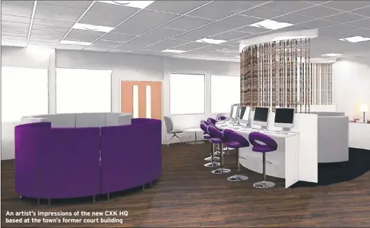  ??  ?? An artist’s impression­s of the new CXK HQ based at the town’s former court building