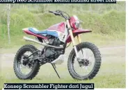  ??  ?? Konsep Scrambler Fighter dari Jugul dengan modifikato­r Ikbal Saputra