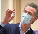  ?? JAE C. HONG/AP FILE ?? Gov. Gavin Newsom provided a dire view of California’s out-of-control surge of coronaviru­s cases and hospitaliz­ations.