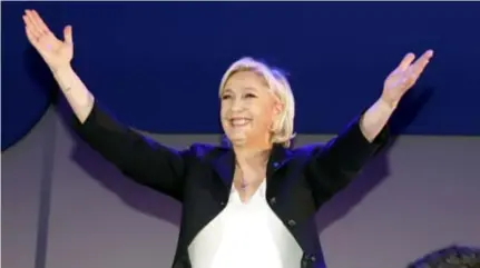  ?? FOTO AP ?? Marine Le Pen: “Dit is een historisch resultaat.”