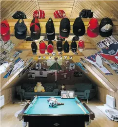  ?? MARY GELMAN / THE WASHINGTON POST ?? The Ovechkin family’s country home in Russia, about 90 minutes from downtown Moscow, is home to hundreds of souvenirs from the Russian star’s early hockey career.