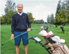  ??  ?? Wartete auf seinen Einsatz beim Landkreis Cup Golf in Burgwalden: Landrat Martin Sailer. Das Turnier geht auf seine Idee zurück.