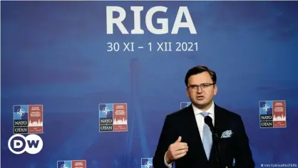  ?? ?? Глава МИД Украины Дмитрий Кулеба в Риге