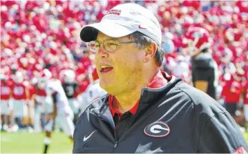  ?? UNIVERSITY OF GEORGIA PHOTO ?? Georgia’s Jim Chaney is entering his eighth season as a Southeaste­rn Conference offensive coordinato­r, having worked four years at Tennessee (2009-12), two at Arkansas (2013-14) and last year with the Bulldogs.