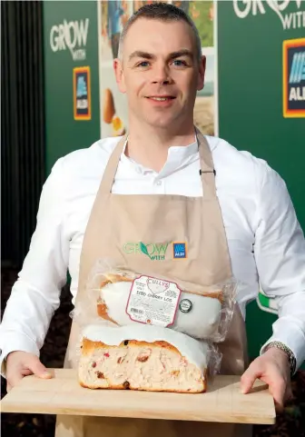  ?? ?? Brian Cully’s Iced Cherry Log won a coveted spot on Aldi’s shelves