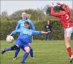  ??  ?? Martina Pender scores North End’s first goal.