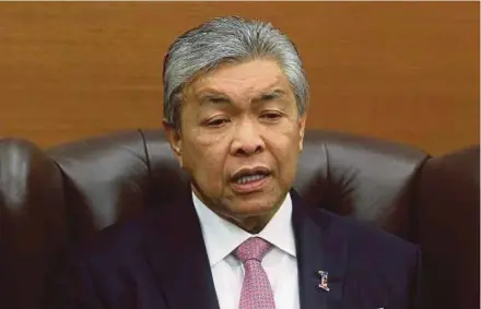  ?? PIC BY YAZIT RAZALI ?? Deputy Prime Minister Datuk Seri Dr Ahmad Zahid Hamidi says 315 North Koreans reside in the country.