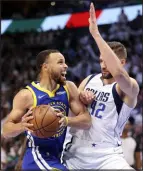  ?? Scott Strazzante San Francisco Chronicle ?? Stephen Curry and the Golden State Warriors will try to put the Mavericks away in Game 5 at home on Thursday and punch their ticket to the NBA Finals.