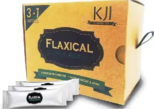  ??  ?? Flaxical is a supplement that uses patented whole food ingredient such as patented undenature­d type ll chicken collagen to promote bone and joint health.