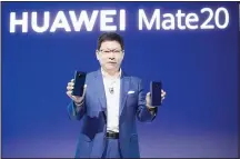  ??  ?? Richard Yu, CEO of Huawei Consumer Business Group at HUAWEI Mate20 Series Launch in London