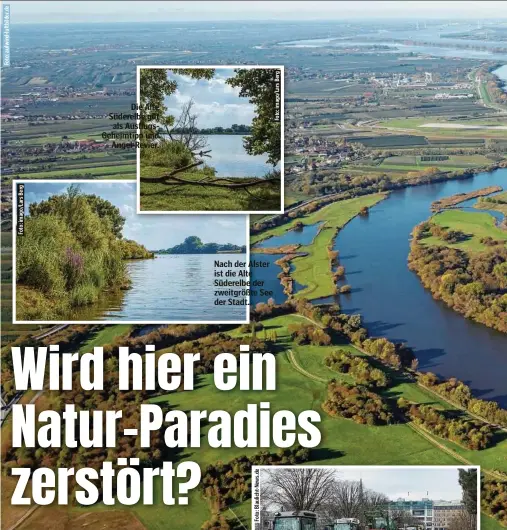  ??  ?? Die Alte Süderelbe gilt als AusflugsGe­heimtipp und Angel-Revier.
Nach der Alster ist die Alte Süderelbe der zweitgrößt­e See der Stadt.