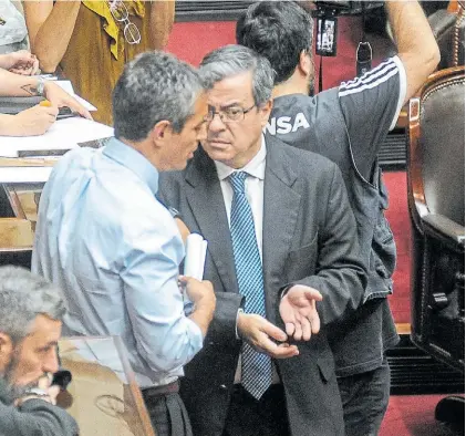  ?? ?? Bloque opositor. Germán Martínez, el jefe de la bancada de Diputados de Unión por la Patria.