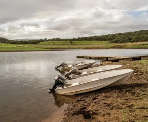  ?? Photo: Simon Pamphilon ?? Settlers Dam yesterday, Thursday 12 October. Official reports have it at 18% but the level is too low to measure with existing equipment and some estimate it is as low as 15%. The green areas in this photo are usually covered with water.