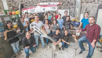  ??  ?? Aero Design se fundó en 2015 y en el equipo participan 31 estudiante­s de diversas carreras de la UNAM.