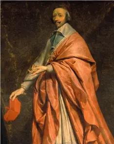  ?? ?? Portrait en pied de Armand Jean du Plessis, cardinal de Richelieu (1585-1642), ministre de Louis XIII, de Philippe de Champaigne (1602-1674).