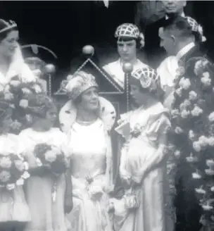  ??  ?? Lillian is crowned the Silk Queen in 1933