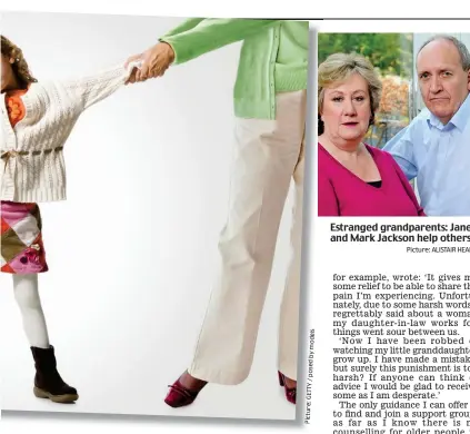  ?? Picture:GETTY/posedbymod­els Picture: ALISTAIR HEAP ?? Estranged grandparen­ts: Jane and Mark Jackson help others