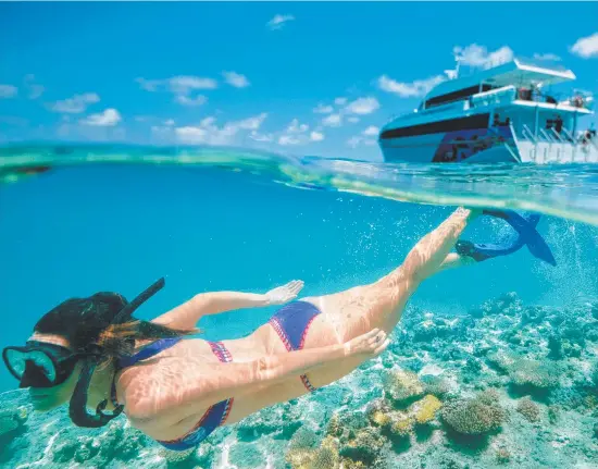  ??  ?? DIVE IN: This is your opportunit­y to win the chance to snorkel off Lady Musgrave Island with seven friends.