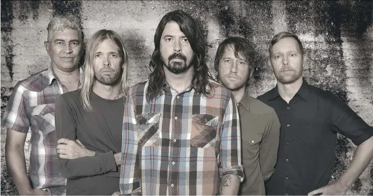  ??  ?? Foo Fighters will be among the big-name acts coming to the city in 2018. They are booked into Rogers Place on Sept. 4.