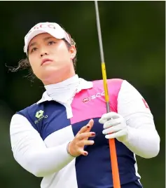  ??  ?? Ariya watches her tee shot on the third hole during the final round of the Walmart NW Arkansas Championsh­ip Presented by P&G at Pinnacle Country Club in Rogers, Arkansas in this June 24 file photo. — AFP photo