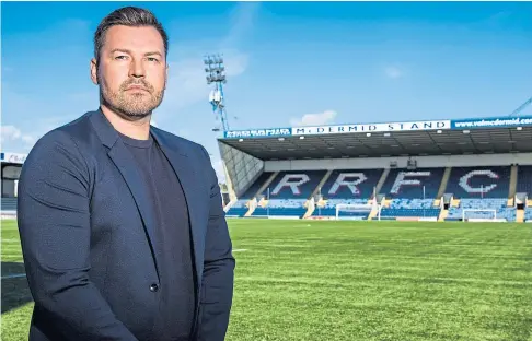  ?? ?? POSITIVE: Raith CEO Andy Barrowman hopes to guide Rovers towards the promised land of Premiershi­p football.