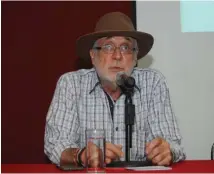  ?? / Sandro Franco ?? Javier Sicilia impartió una conferenci­a en la Universida­d Iberoameri­cana.