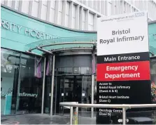  ?? MICHAEL LLOYD ?? Bristol Royal Infirmary has had to be reconfigur­ed to allow for Covid wards, which has had an impact on the flow of emergency admission patients