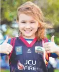  ??  ?? THUMBS UP: Cristelle Smith, 10, of Mount Isa.