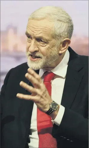  ?? PICTURES: JEFF OVERS/BBC/PA WIRE. ?? ‘SEE WHAT HAPPENS’: Labour leader Jeremy Corbyn said he would be tabling a motion of no confidence in the Government at a time of his choosing but it would be soon.